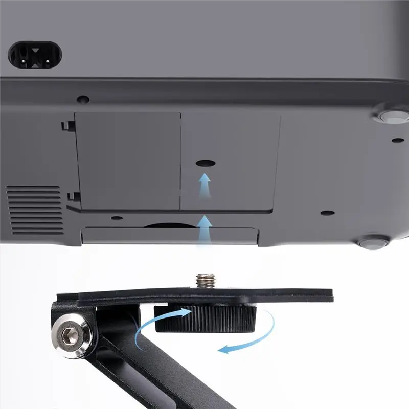 [NEW!A25P】 Foldable Projector Stand With Wall And Ceiling Mount Bracket, Desk Support Including 180-Degree Rotation For Home The
