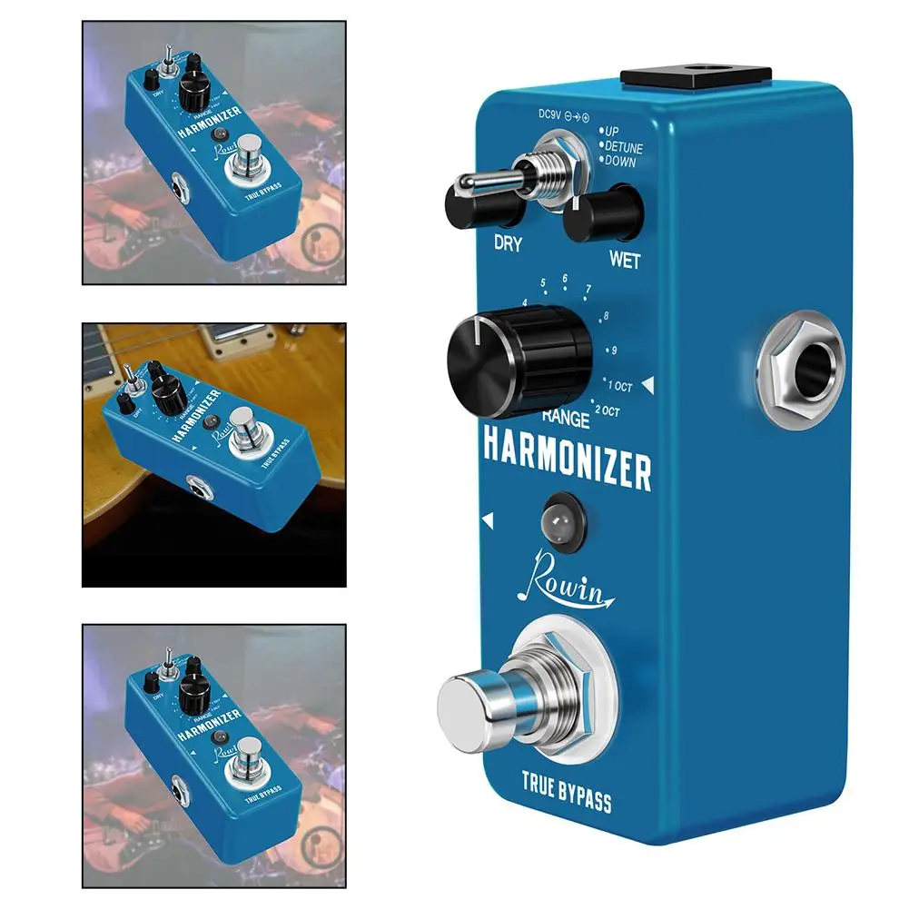 Rowin LEF-3807 pedal harmonizador de guitarra pedais de efeito de passo digital sinal original criar harmonia/mudança de passo/detune true bypass