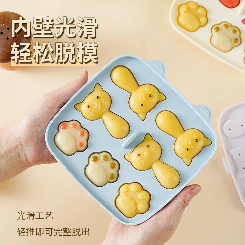 

Cat Claw Ice Mould Silicone Grid Box Ice Cube Tray Popsicle Ice Cream Chocolate Mold Summer DIY Drink Jelly Cool Water Tea Milk