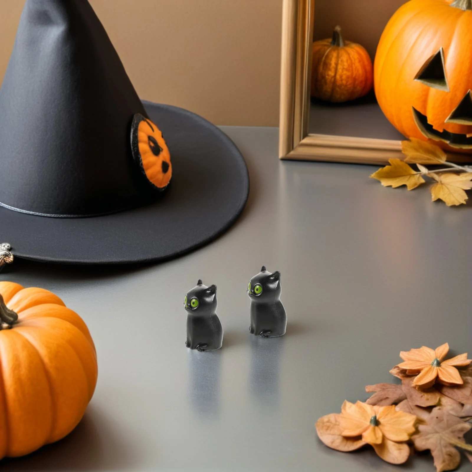 

30Pcs Resin Black Cat Halloween Decor Spooky Ghost Cat Statue Indoor Outdoor Party Tabletop Decoration Halloween Party Supply