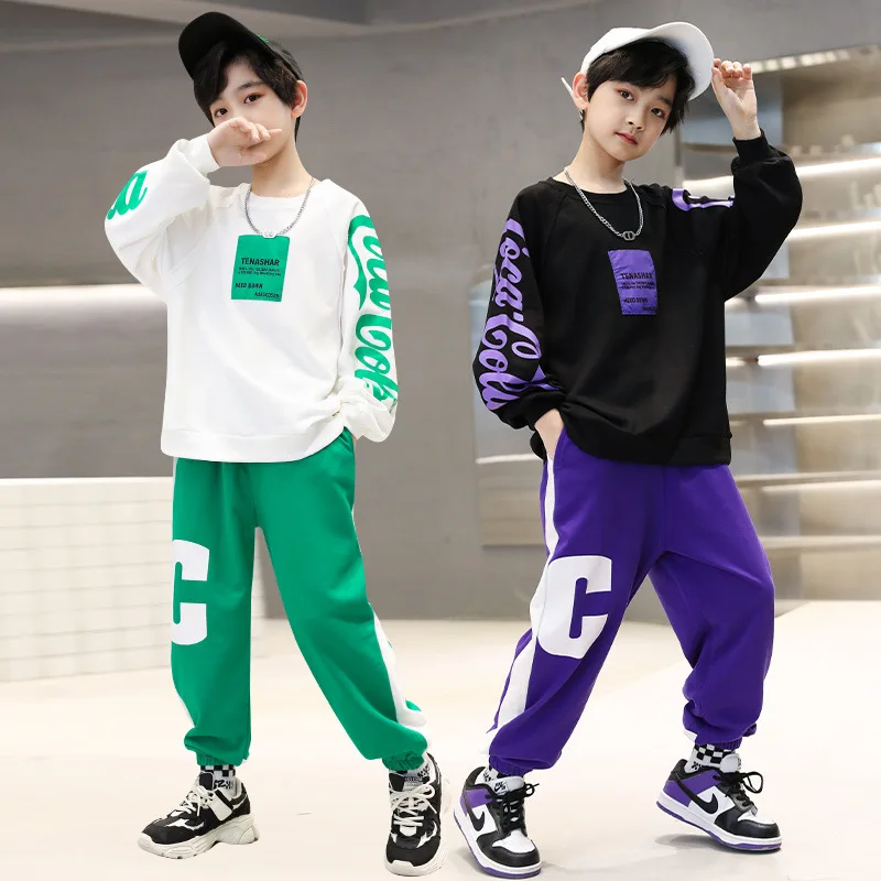 

Teen Boys Clothes Set Kids Tracksuit Cotton Hoodies Tops + Pants 2pcs Suit Children Clothing Boy Sportswear 4 6 8 10 12 14 Years