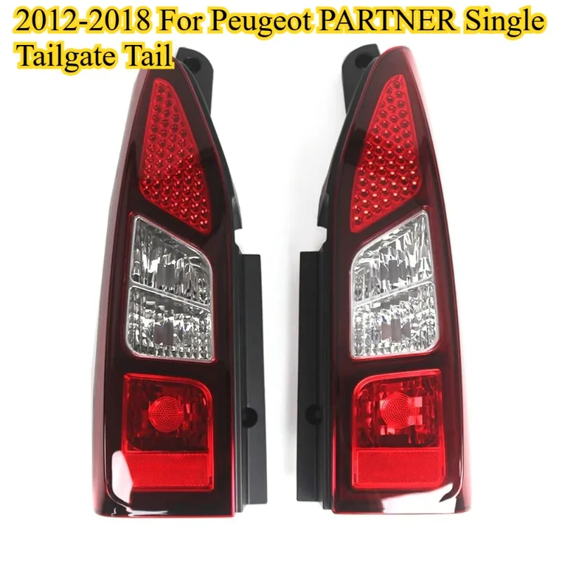 

1pcs Tail Light Housing Rear Back Lamp Housing For 12-18 Peugeot PARTNER Single tailgate Tail Brake Turn Signal Fog Lamp Cover