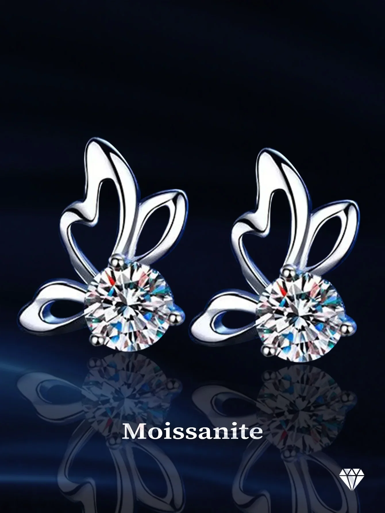 

Moissanite Stud Earring Butterfly Earrings 925 Sterling Silver Earring for Women Engagement New in Earrings 2024