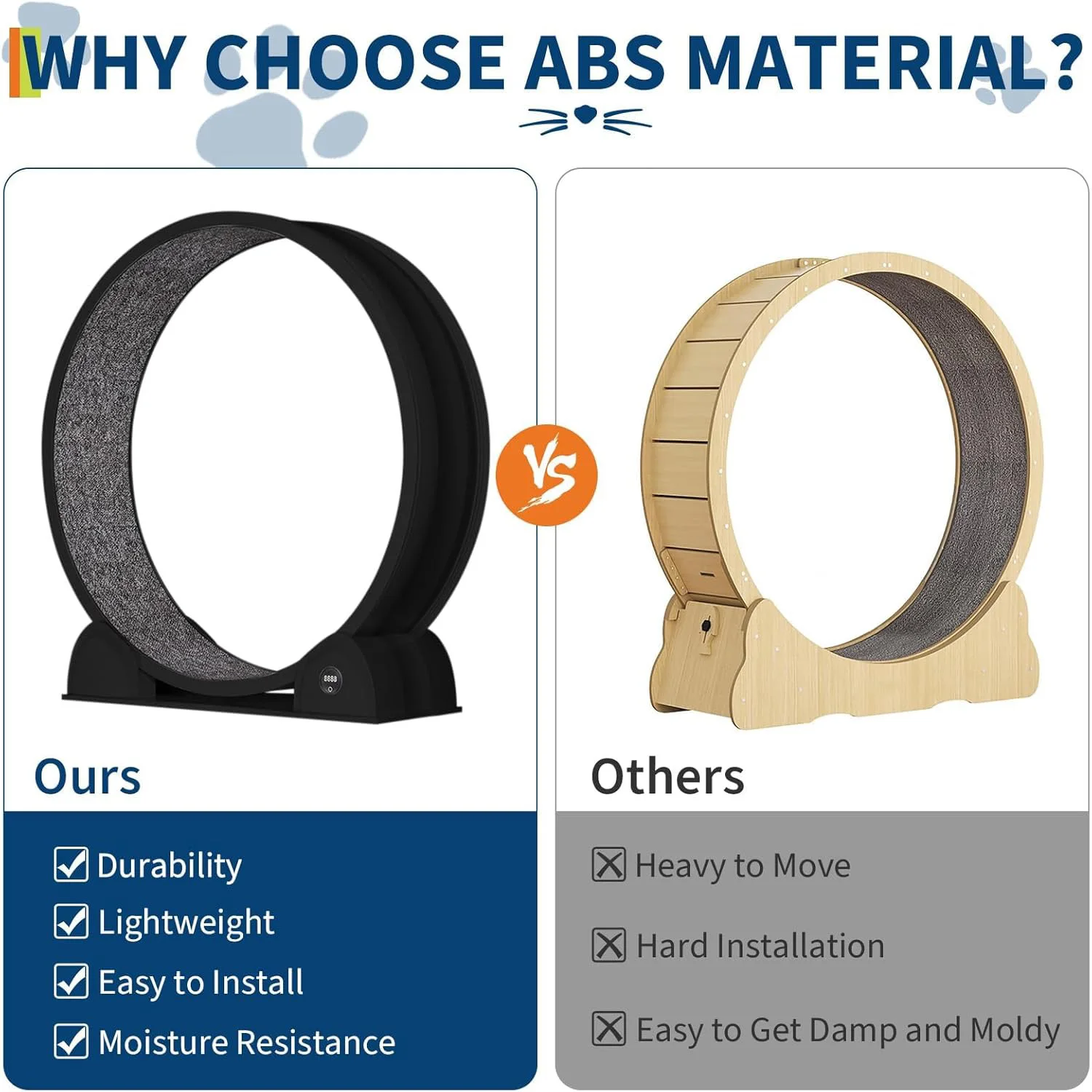 고양이 운동 휠 45인치 대형 실내용 트레드밀 조용한 러닝 휠 스마트 만보계 포함 러닝 워킹 트레이닝용