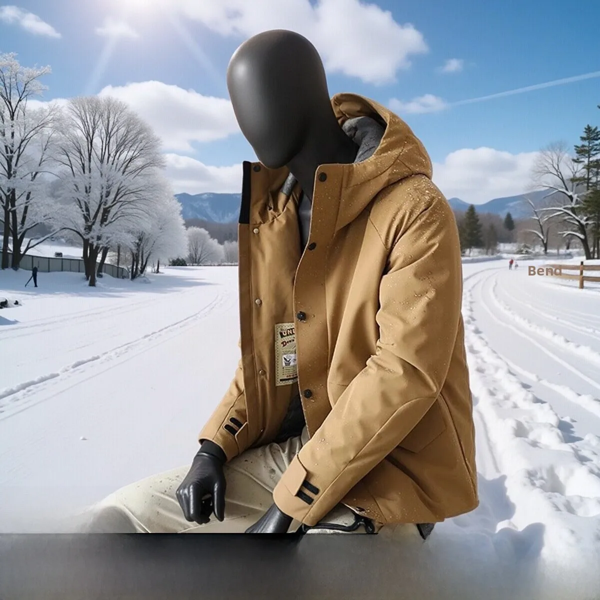 

Men's Outdoor Thickened down Jacket Graphene Heating Lock Temperature White Duck down 90% Fill Power Winter Coat Hooded