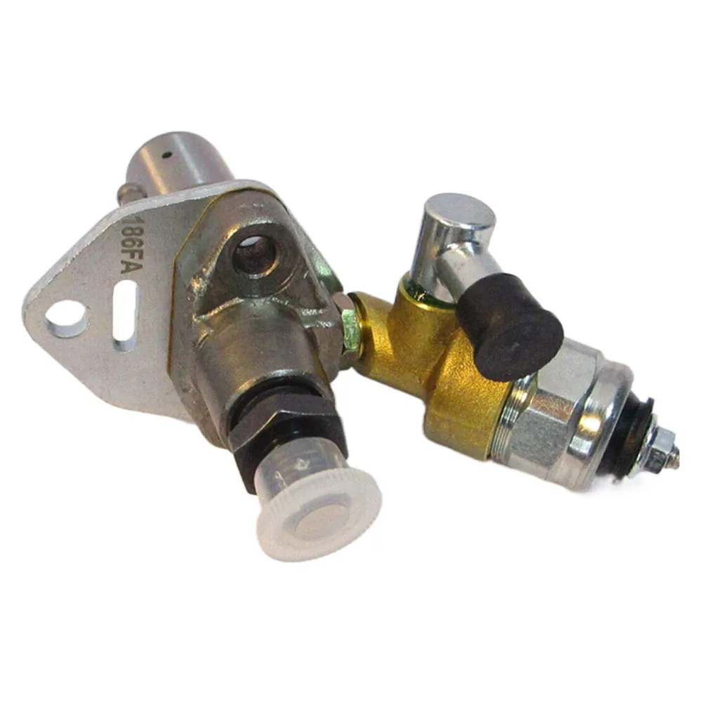 Single cylinder air-cooled diesel generator accessories 186FA open frame silent unit solenoid valve electric fuel injection pump