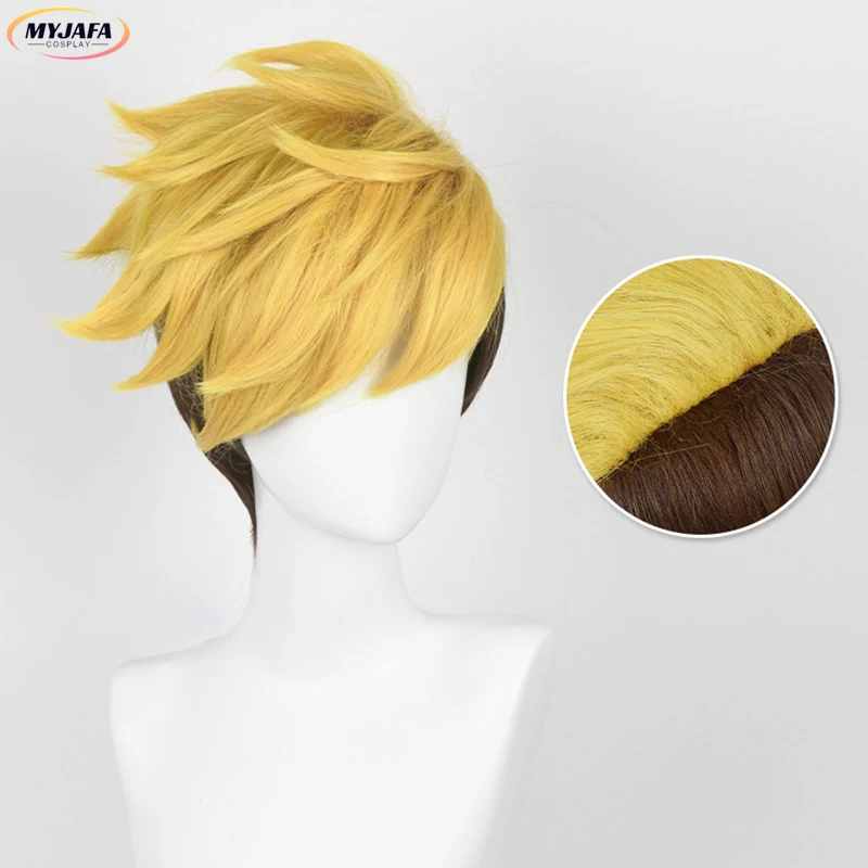 Anime Vash The Stampede Cosplay Wig High Quality Heat Resistant Synthetic Hair Wigs + Wig Cap