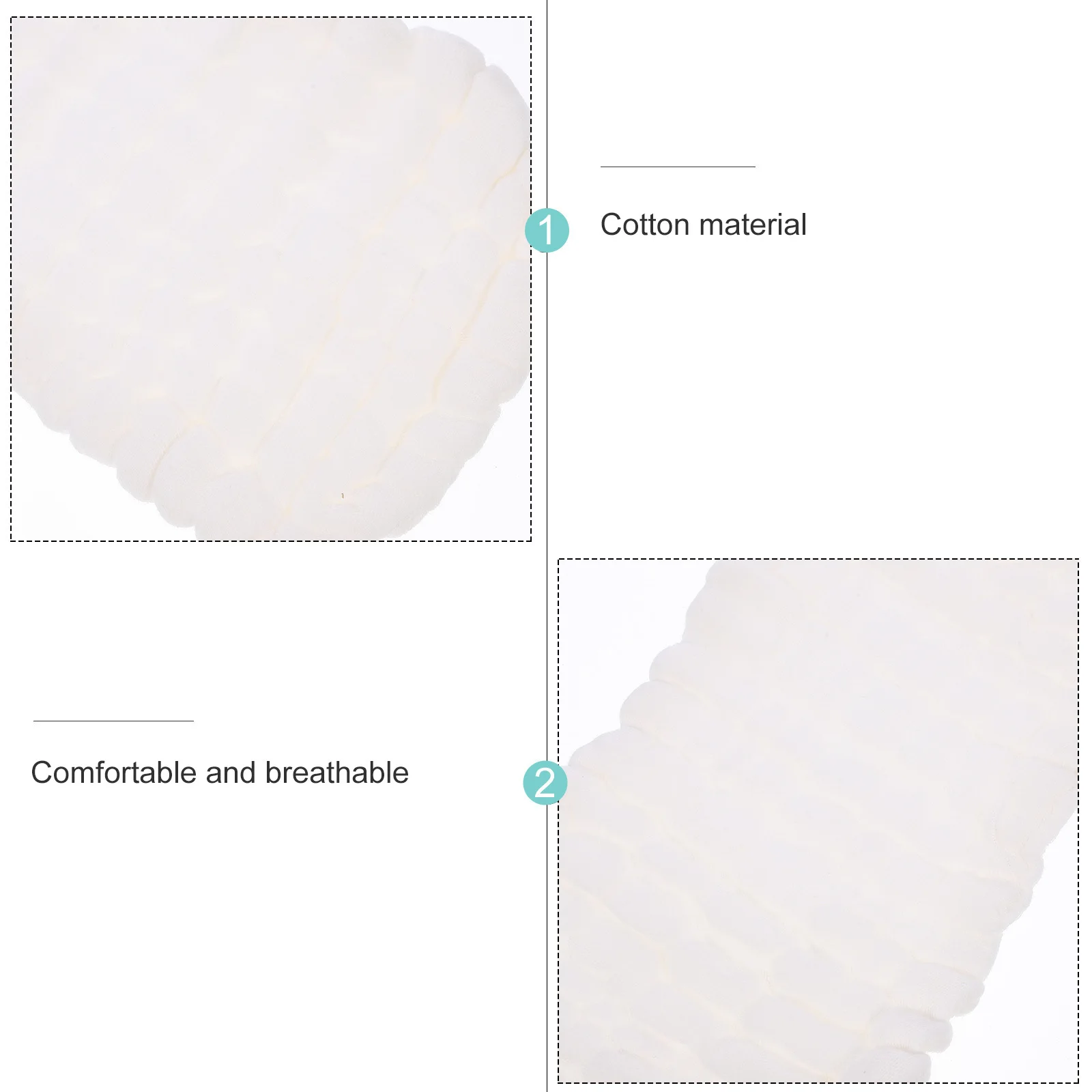 

10pcs Cotton Diaper Liner For Newborn Reusable Washable Baby Cloth Diapers Liners Multiple Layer Absorption Peanut Shape Design