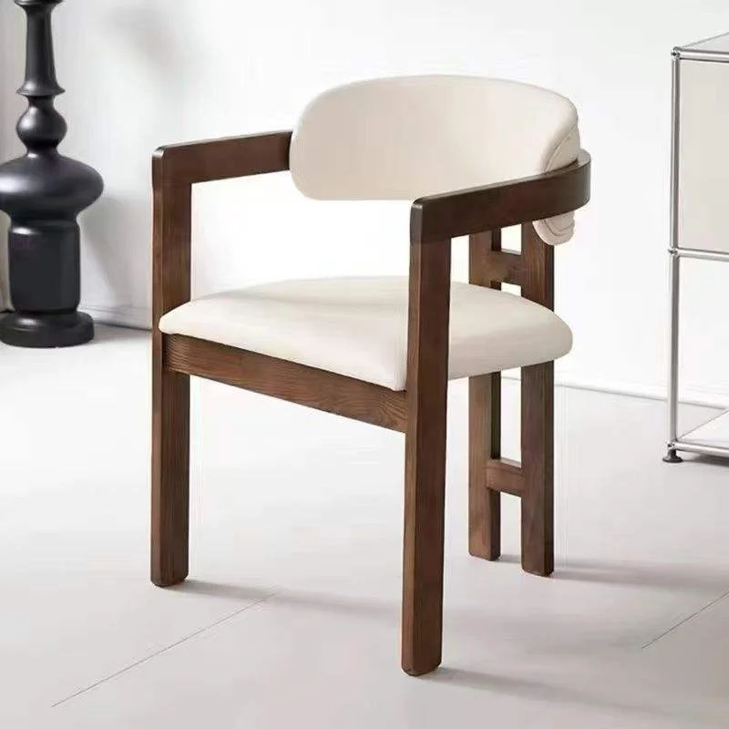#Luxury Ash Wood Dining Chair With Nail Art Table Decorative Fabric Cushion For Home Home Bar General Use Kitchen Dining Chair