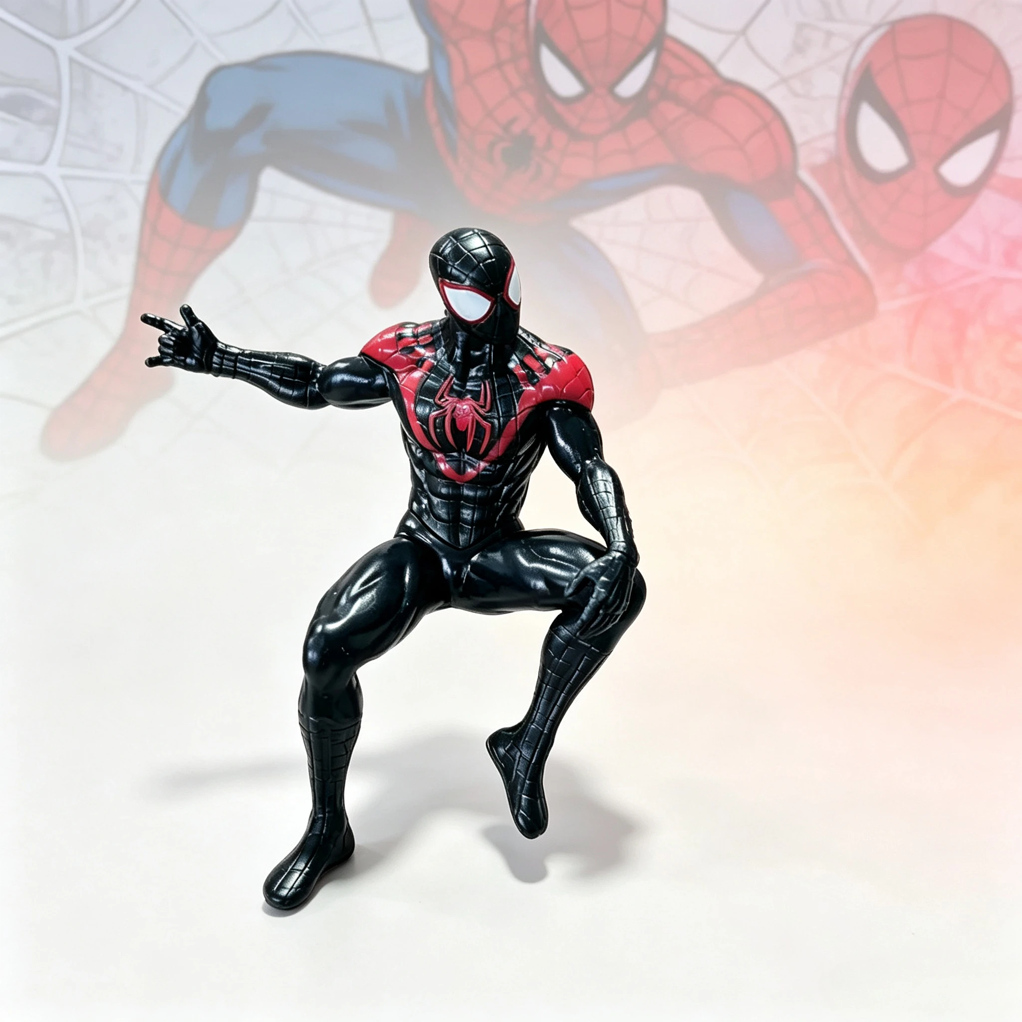 Action Figure Spider-Man 10cm Sitting Posture Decoration Superhero Series PVC Model Desktop Car Decorate Collectible Adult Gifts - view 3