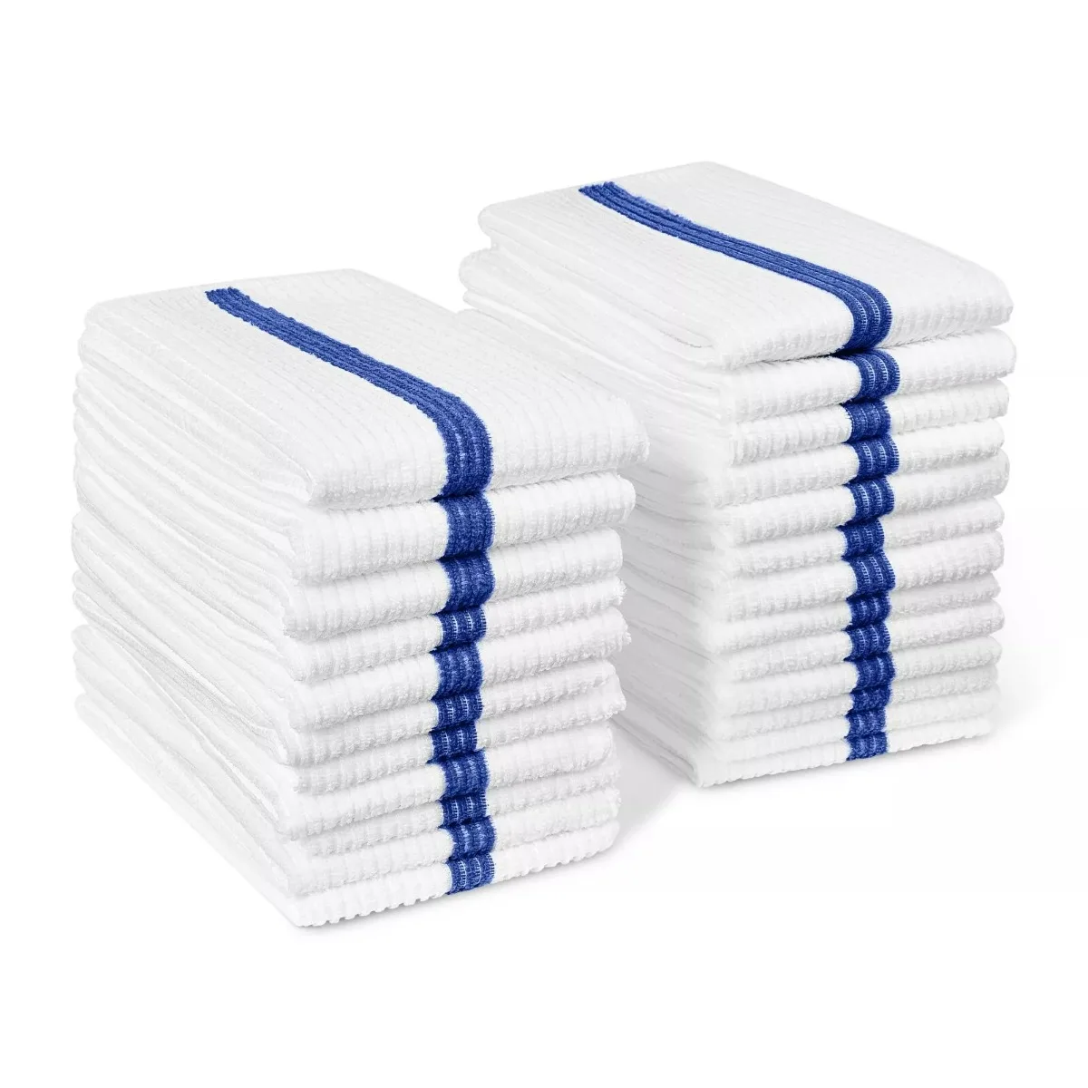 Dishcloths with superfiber stripes Bar/kitchen towels 24 packs of 15x18 