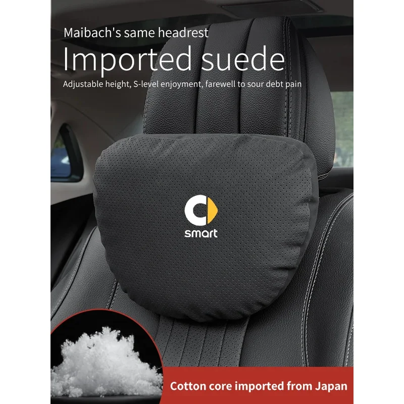 

For Smart Fortwo Forfour 451 450 453 EQ Coupe Cabrio Crossblade Car Headrest Neck Support Seat Lumbar Cushion Soft Neck Pillow