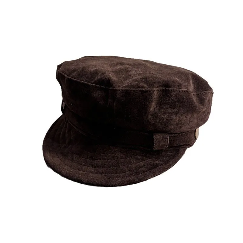 قبعة النحل على الطراز البريطاني للفتيات قبعة النمل ذات نجمة من جلد الغزال الراقية