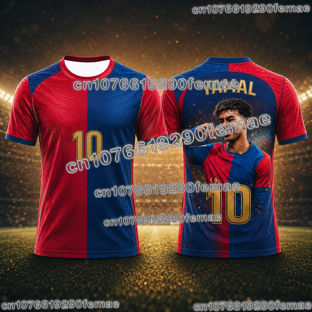 Lamine Yamal Creative 3D Printed Soccer Jersey Summer Cool Breathable Sports Tee Fan Collection Outdoor Casual Wear for Kids