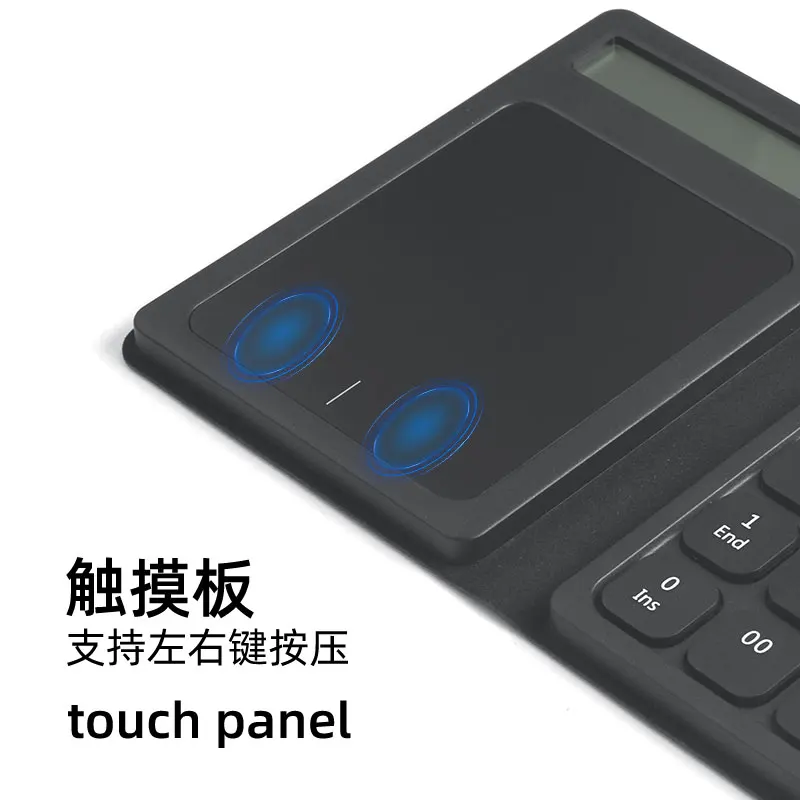 Portable Folding BT Number Keyboard With Mouse Touchpad MIni Wireless BT Numeric Keyboard with Mouse Touchpad