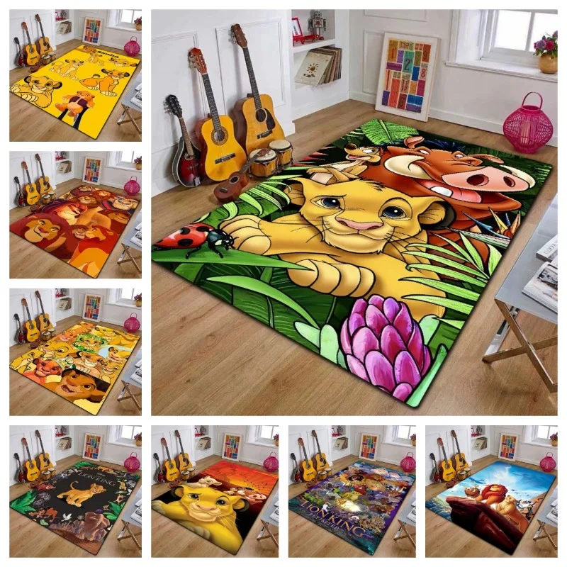 

MINISO Lion King Simba Cartoon Printed Carpet Yoga Mat Multi Size Home Living Room Bedroom Decoration Anti slip Area Carpet Gift
