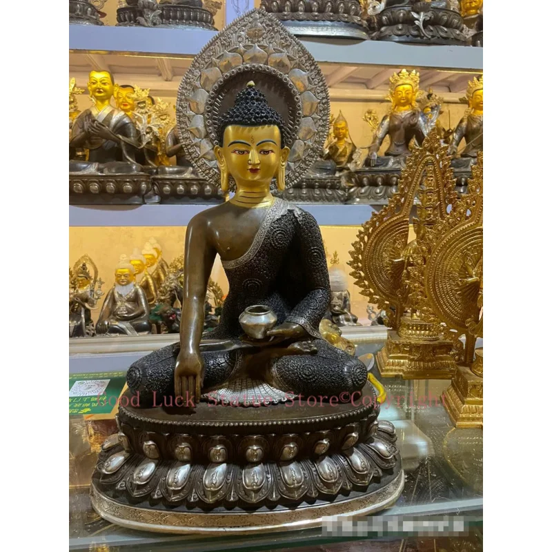 

Wholesale Buddhist supplies 51cm large Buddhism bless safe health good luck high grade bronze Shakyamuni Amitabha Buddha statue