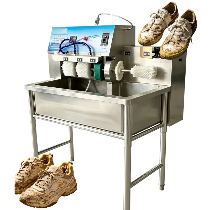 Semi Automatic Commercial Shoe Washing Cleaning Drying Disinfection Sterilization Machine Industrial Stainless Steel