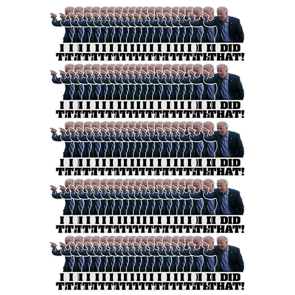 

Pack of 100 Figure Stickers Decals I DID That DIY Reflective Imitation for Laptop Skateboard Car Phone Toy Luggage
