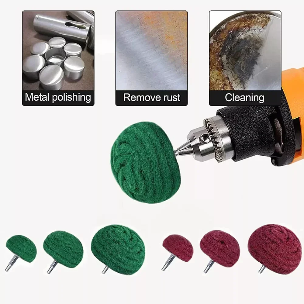

1~5pc 1/4" Hex Shank Flap Sanding Wheel Green120# Red240# Nylon Fiber Abrasive Scouring Buffing Polishing Wheel 50mm/75mm/100mm