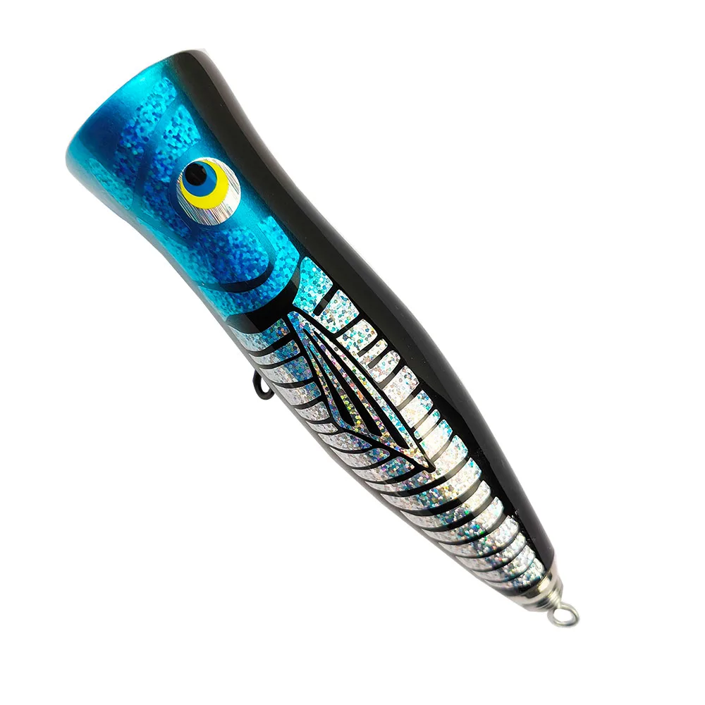 

Gamma Carpenter Wood Floating Popper Stickbait Fishing Lure for Medium Heavy Paulownia Popping for , Kingfish, BluefinTuna Co