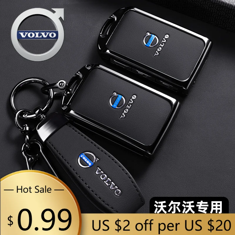 

Колпаки ступиц, Стайлинг, кожаный чехол для ключей от автомобиля, держатель для Volvo XC40 XC60 S90 XC90 V90 2017 2018 T5 T6 T8 Polestar 1 2 Access