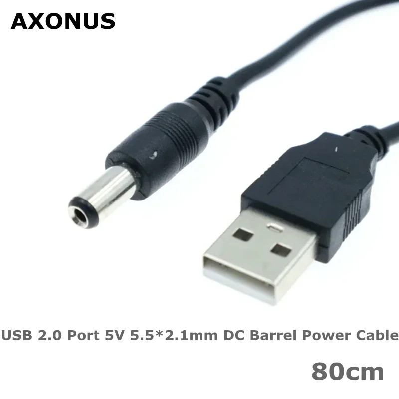 

Black USB 2.0 Port 5V 5.5*2.1mm DC Barrel Power Cable Connector For Small Electronics Devices usb extension cable
