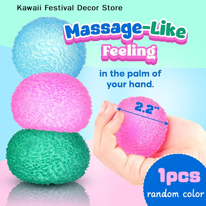 【K】1Pcs Colorful Squeeze Ball Toy Soft Mochi Toy Slow Rebound Stress Relief Toys Sensory Fidget Toy For Children Adults Gifts