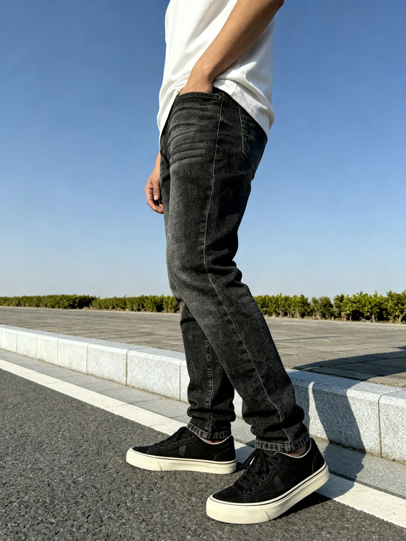 Men's Slim Narrow-leg Jeans, Micro Stretch, Daily Versatile Basic Style