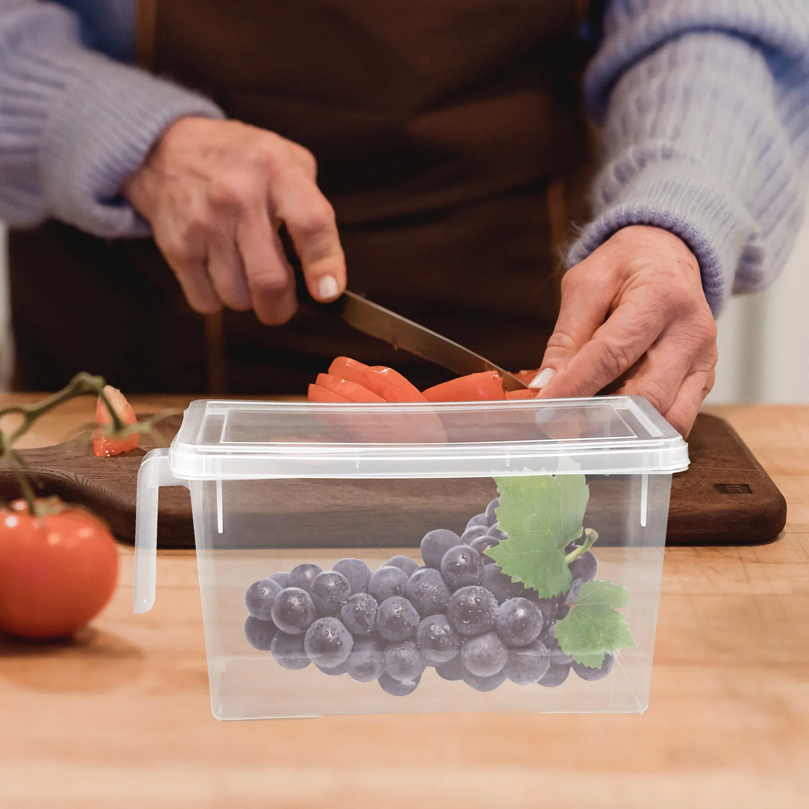 

Premium Food Storage Boxes Refrigerator Crisper Container Fresh Fruit Keeper Fridge Organizer Transparent Freezer Bins Household