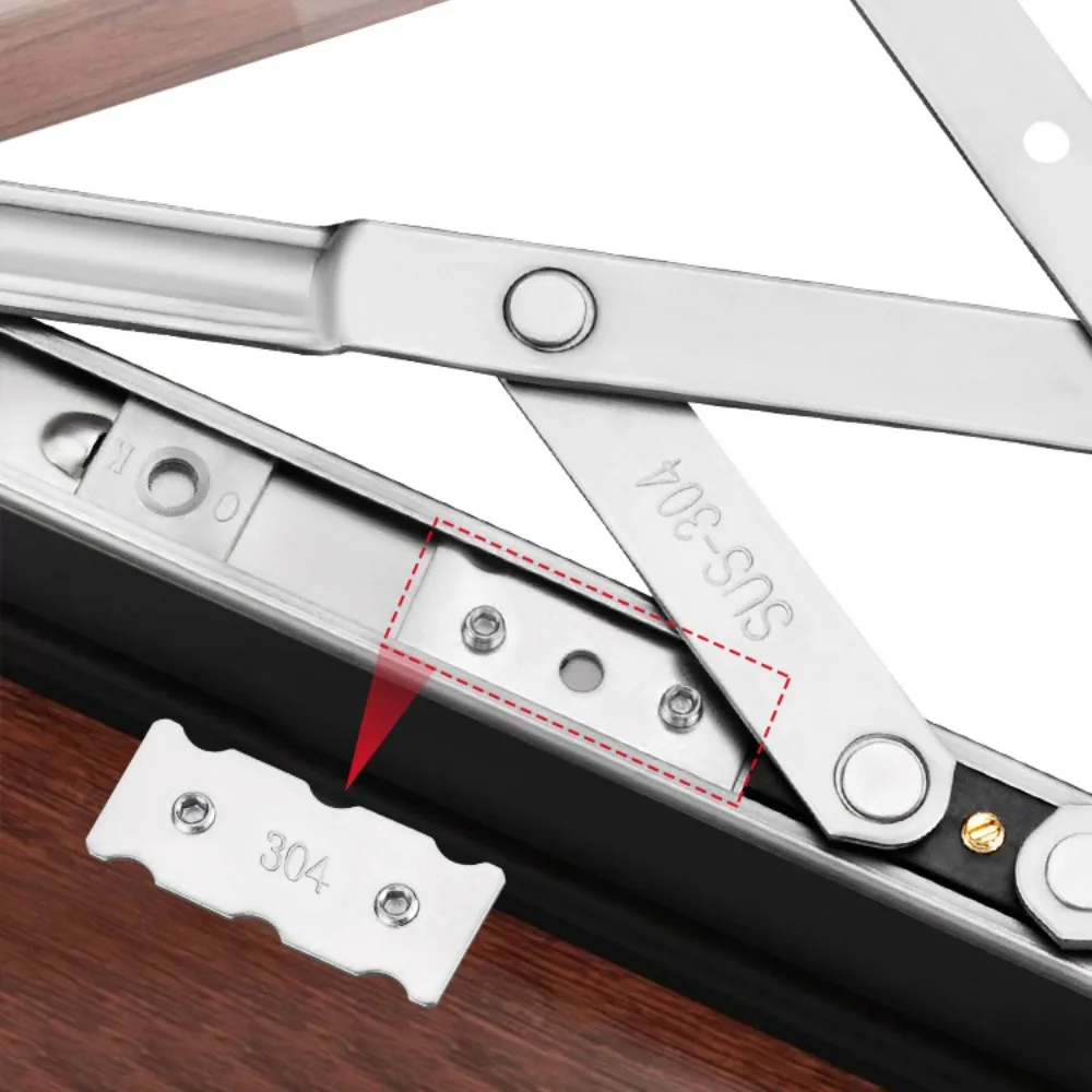 4PCS Stainless Steel Wind Support Limit Plate Window Lock Non Punching Window Limiter Portable Limit Lock