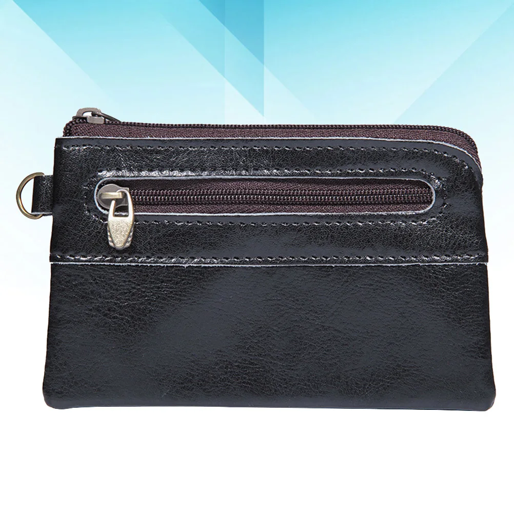 

1pc Small Wallet For Men Smooth Sleek Retro Zipper Wallet Multi-Function Business Money Bag Handbag Coin Purse