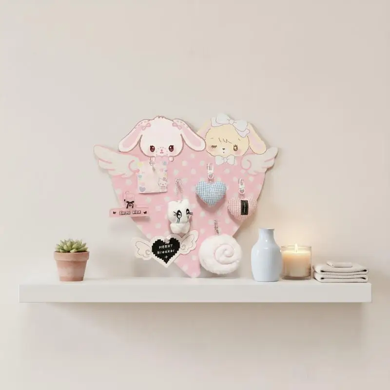 Cute Cartoon Bunny Felt Decoration Cork Board Wall Photo Message Board Wall Punch-free No Damage The Wall Room Decoration