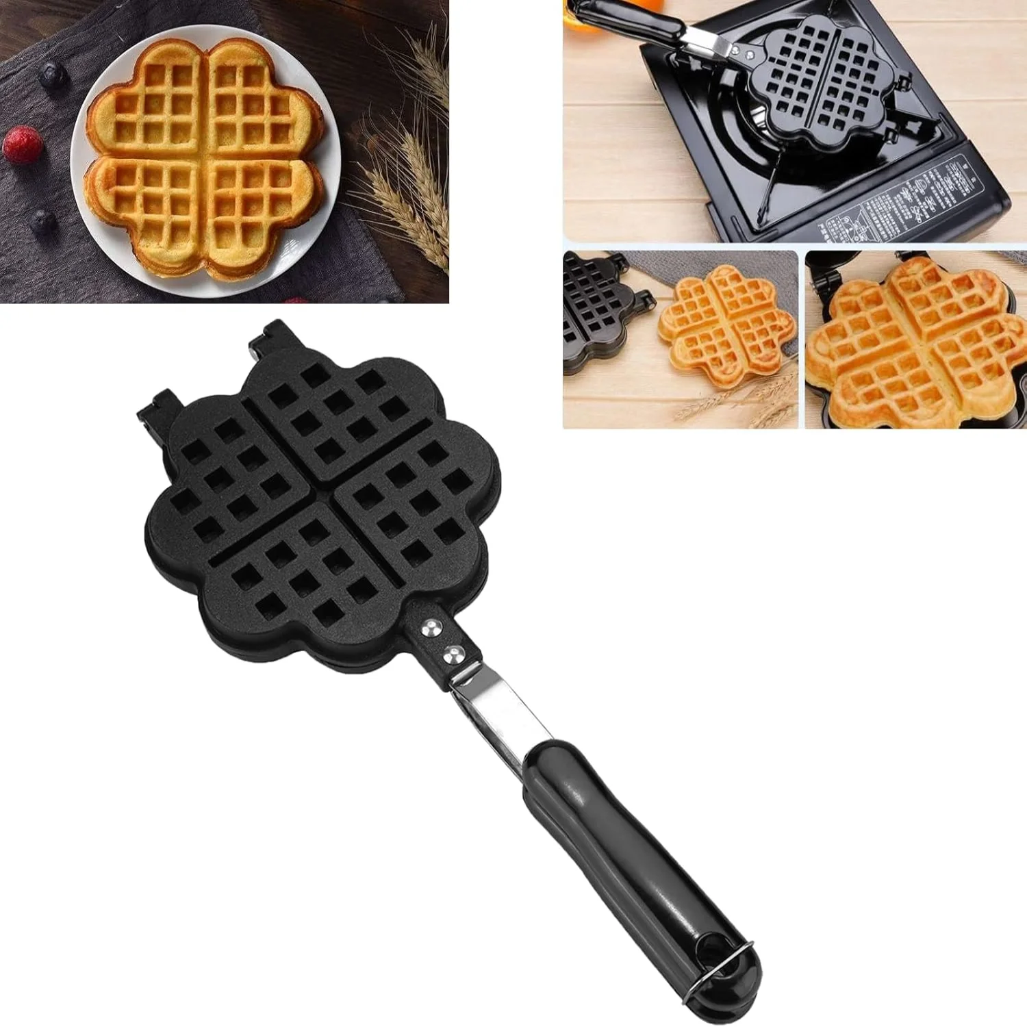 

Heart Shaped Waffle Pan | Non-Stick Household Tool
