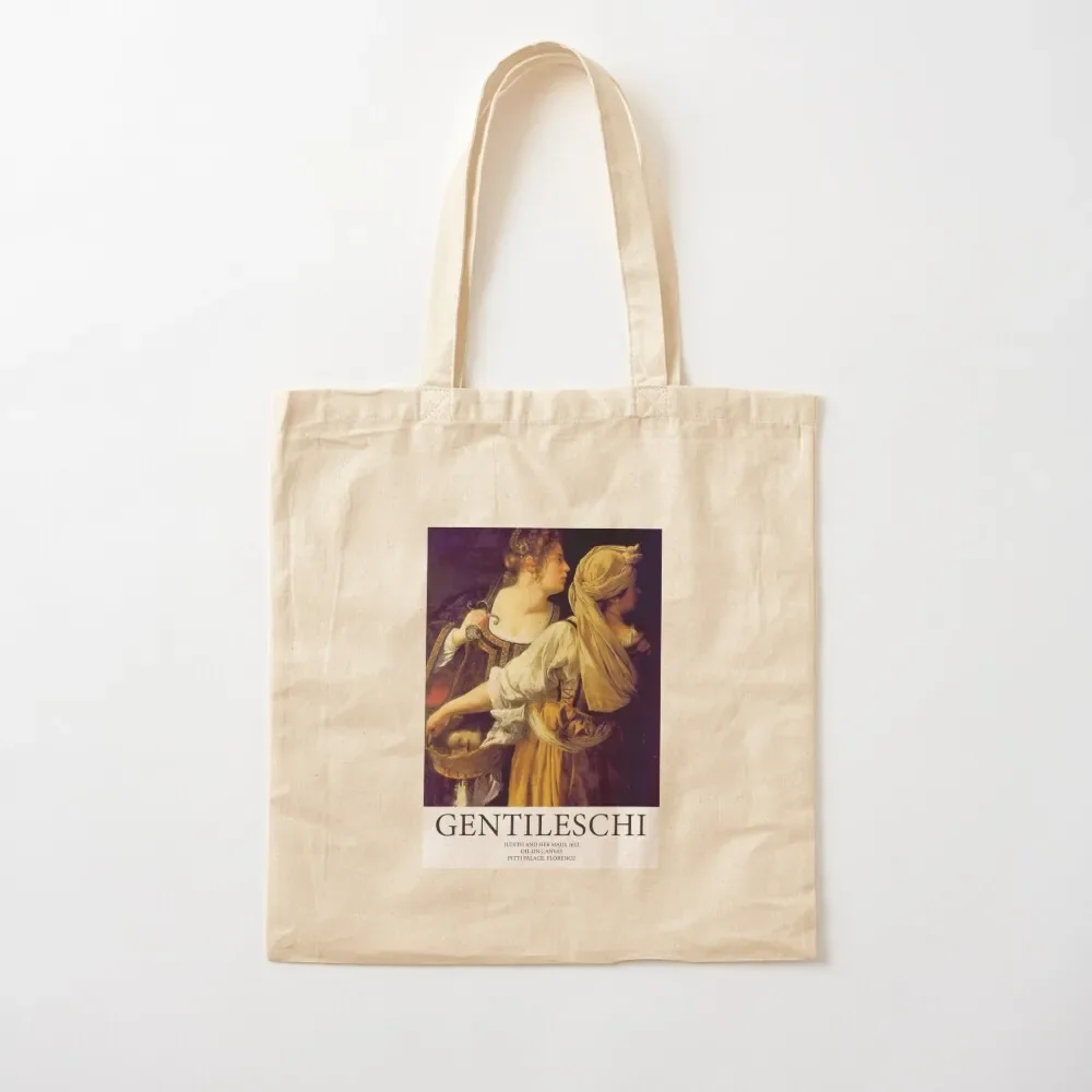 

Artemisia Gentileschi // Judith and her maid poster Tote Bag Shopping bags canvas tote shopper bag women Tote Bag