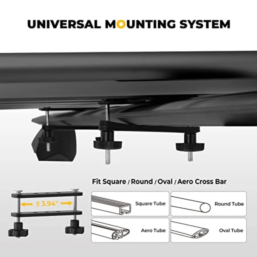 防錆アルミ製ルーフバスケット 47インチx40インチx8インチ 軽量ユニバーサルルーフトップカーゴキャリア ルーフラックカーゴバスケット ウィンドフェアリング付き
