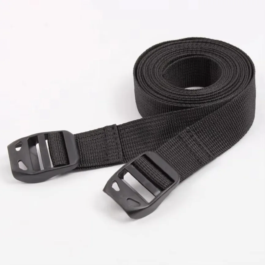 3pcs 1.5m Practical Tie Down Strap Strong Ratchet Belt Suitcase Safety Strap Cargo Lashing with Press Buckle for Outdoor (Black)