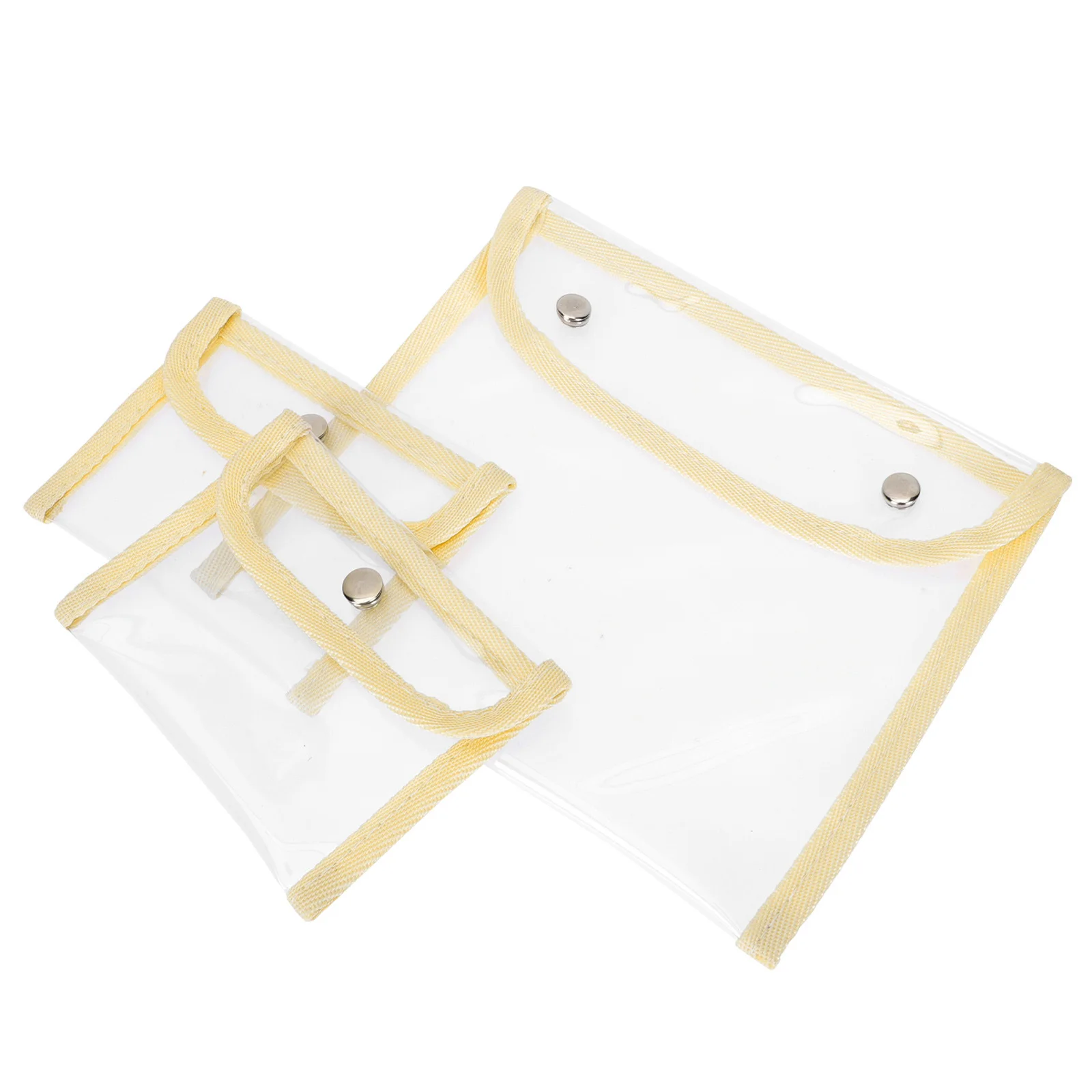 

3Pcs PVC Clear Bag for Makeup and Card Storage Lightweight Portable Organizer Pouches for Coins Files Ids Money