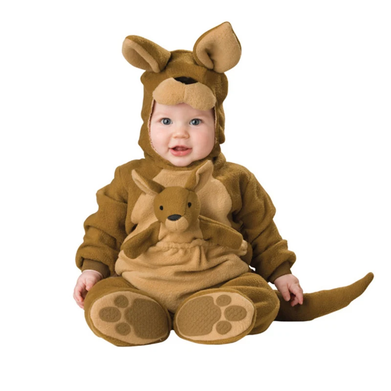 Kangaroo Kigurumis Costume Baby Boy Girl Romper Clothes Halloween Cosplay