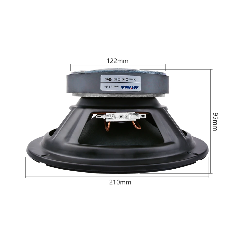 AIYIMA, 1 Uds., altavoz Subwoofer de 8 pulgadas, 4 Ohm, 80W, Audio de graves, altavoces de música, altavoz de graves DIY para cine de sonido en casa HIFI