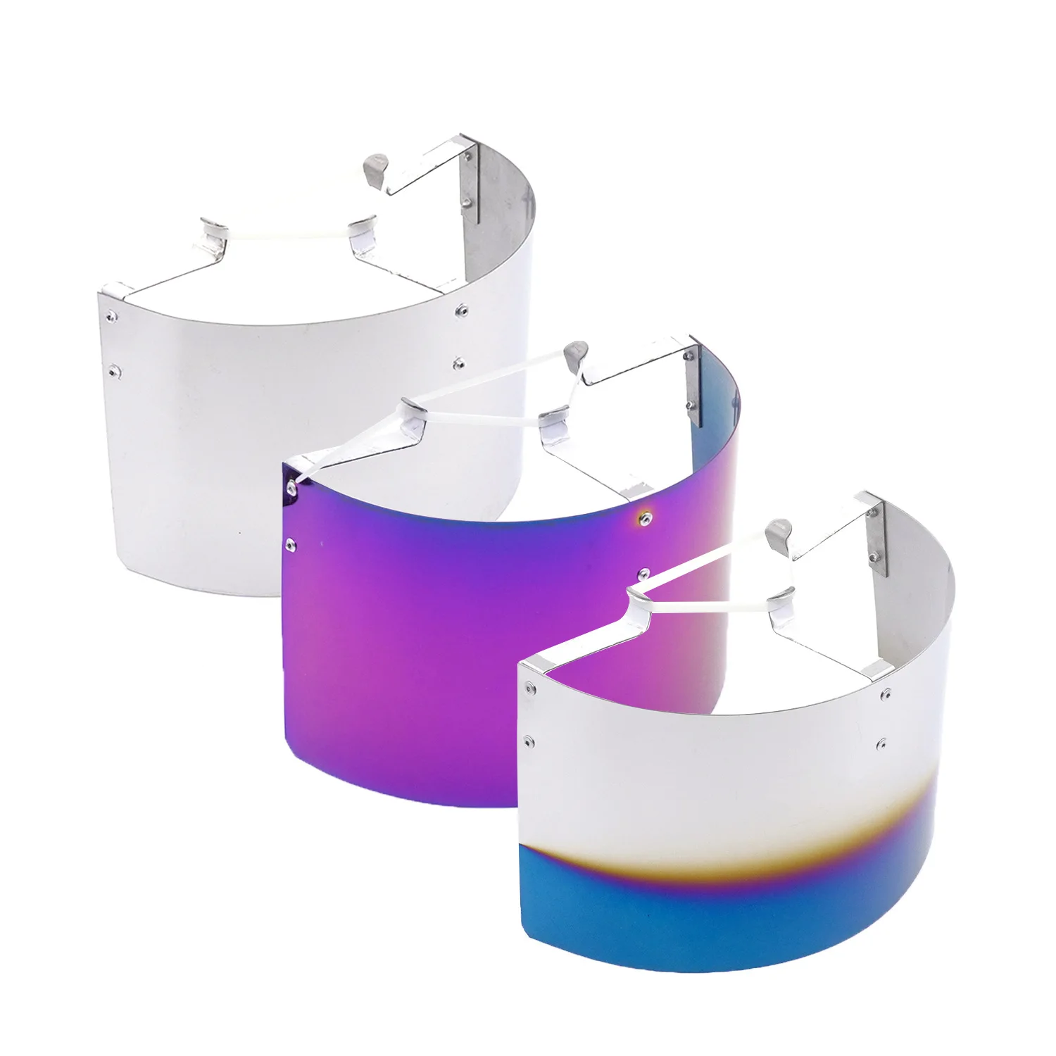 High Flow Cold Air Intake Filter Heat Shield Cover Universal Car Air Filters Adjustable Stainless Steel Protective Cover