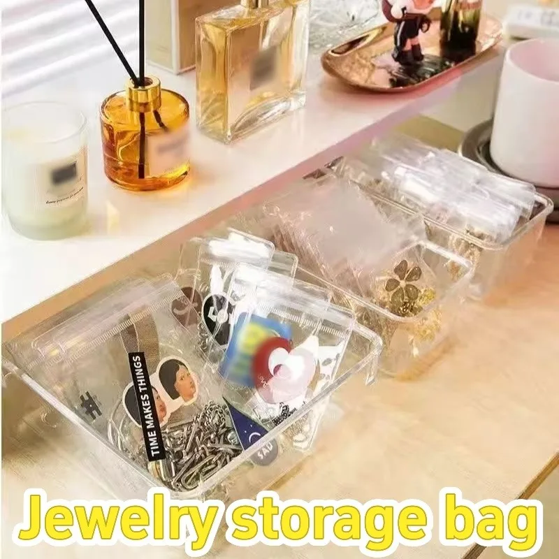 Transparente PVC-Aufbewahrungstasche, Schmuck-Armband-Tasche, selbstdichtender Anti-Oxidations-Etui für Perlen und Accessoires, Schmuckverpackung