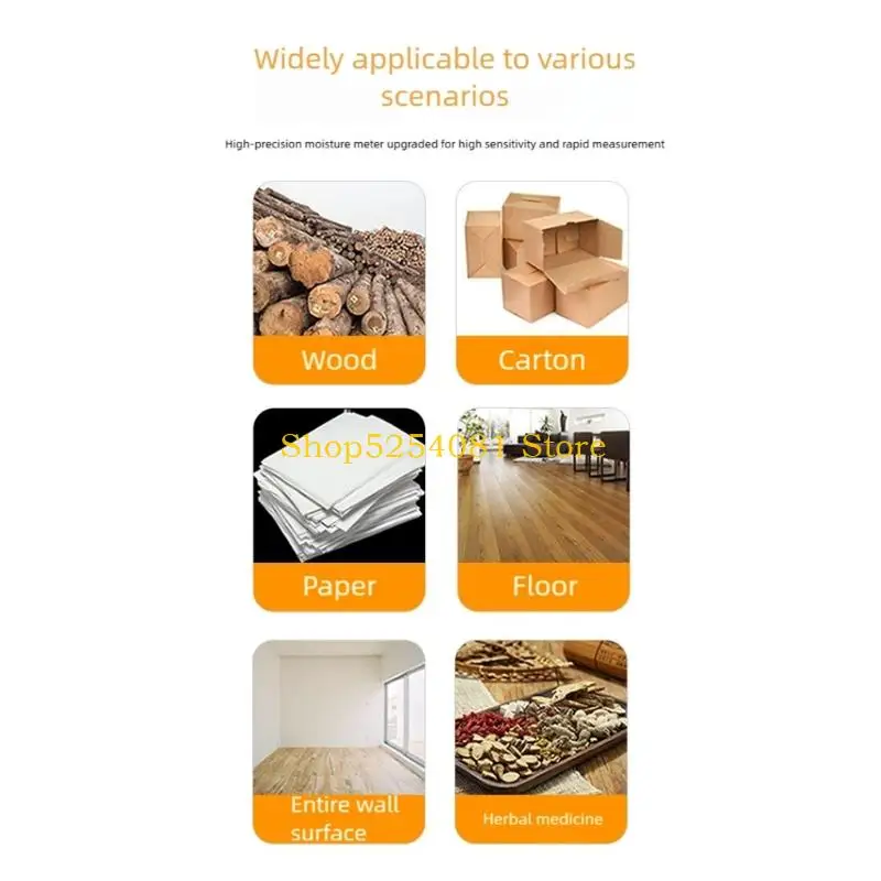 AXYC High Accuracy Moisture Meter With LCD Digital Display Portable ABS Body For Construction Projects Home Renovators