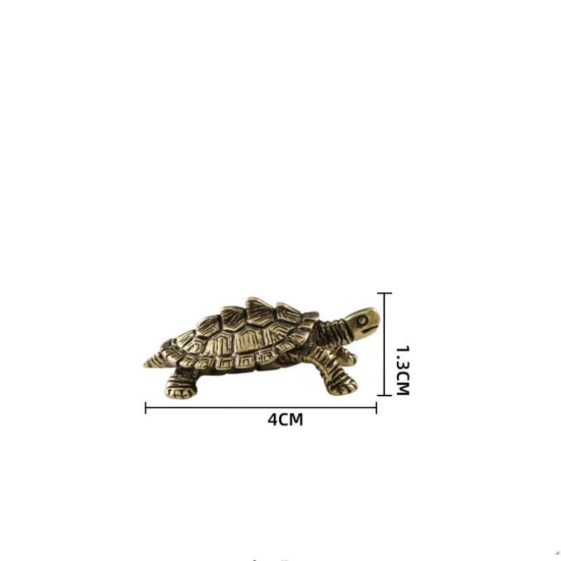 Antike Kupfer-Schildkrötenfiguren, Miniaturen, Heimdekoration, Messingornamente, Reichtum, Frieden, Langlebigkeit, Schildkröte, Tee, Haustier, Desktop-Kunsthandwerk – Detail 9