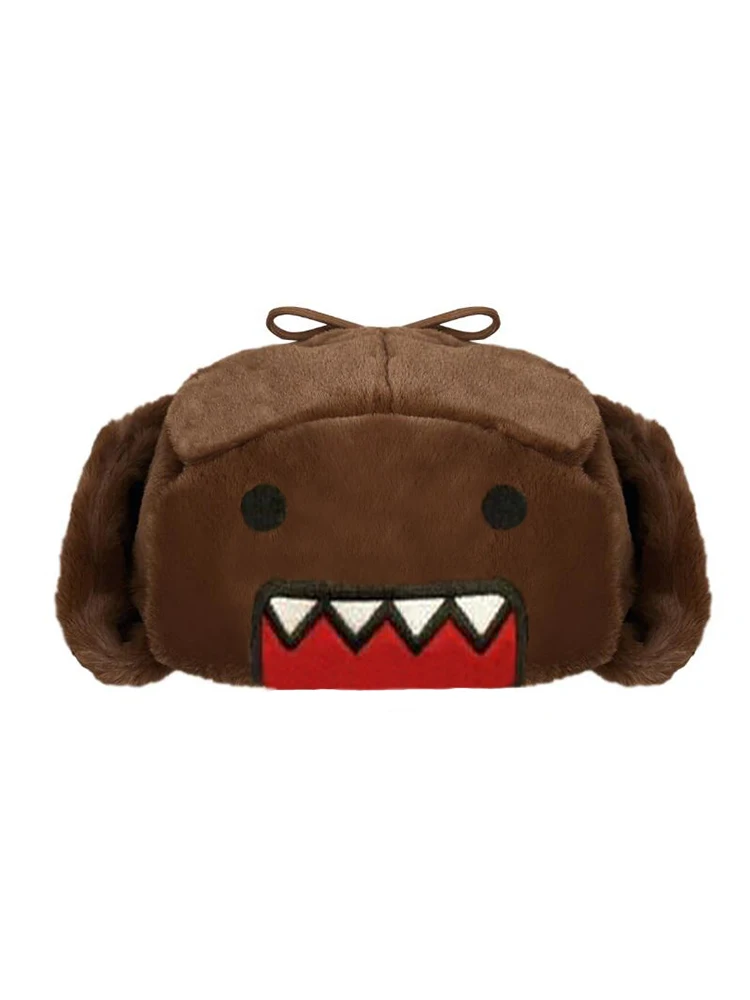 Fashion Winter Warm Hat Brown Ushanka Hat Cute Winter Hat for Boys Girls Kids Cartoon Anime Cap Gorras