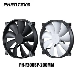 PHANTEKS F200SP Black High Air Volume Computer Case Fan 200mm  Quiet Cooling Fan FDB Hydraulic Bearings