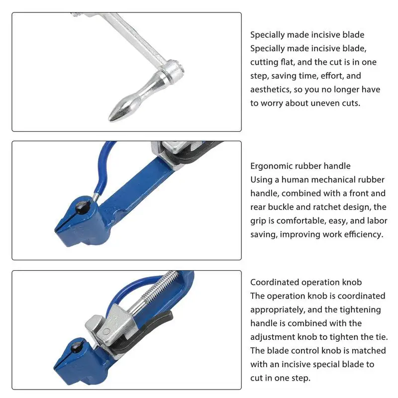Edelstahl-Umreifung ssatz 8,2 Zoll Metallband-Kit Metallband mit Spann werkzeug Hoch leistungs schneiden 1,2mm Streifen