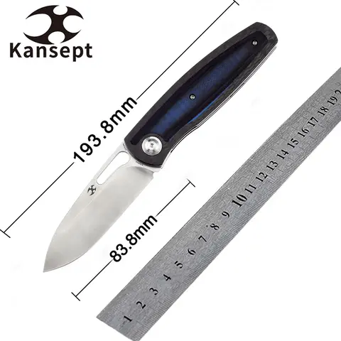 Kansept Folding Knives K1050 Mato 3.3'' CPM-S35VN+G10 Handle Villella Knives Designed Outdoor Survival Knives Everyday Carry