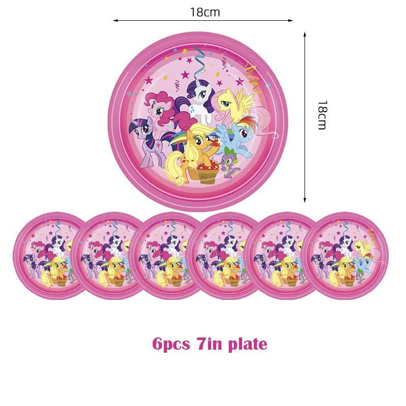 KAYOU My Little Pony Folienballon Partydekoration 1 Set Zahlen-Geburtstagsballons Hintergrund für Mädchen Babyparty-Zubehör – Detail 8