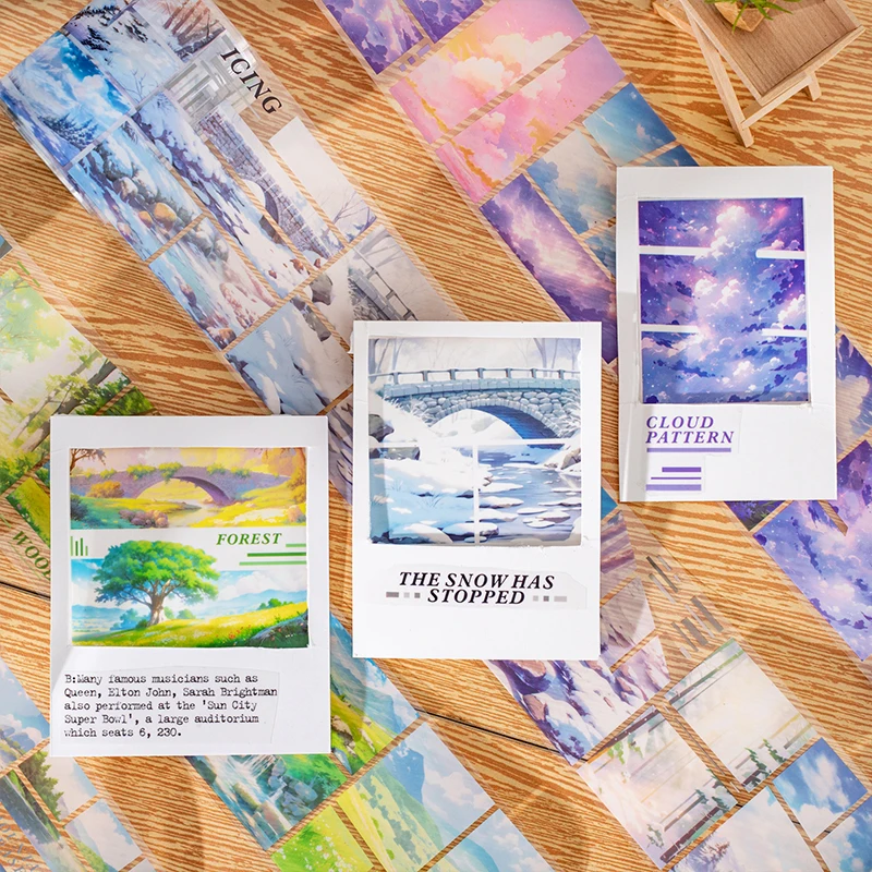 65mm * 200cm Storyboard Dream Series Spring Cloud Landscape Nastro in PET Creativo Diario fai da te Materiale Collage di cancelleria